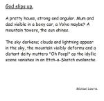 God slips up